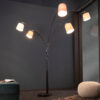 Designová stojací lampa černá – Tálos